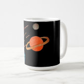 Schietende sterren in de ruimte koffiemok (Voorkant rechts)