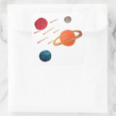 Schietende sterren in de ruimte vierkante sticker (Tas)