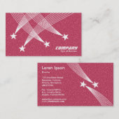 Schietende Sterren - Wit op Rode Textuur Visitekaartje (Voorkant / Achterkant)