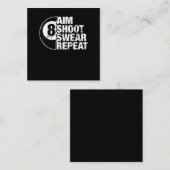 schietpartij : herhaal 8 balpoel vierkante visitekaartje (Voorkant / Achterkant)