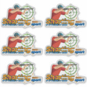 Schietsport | 8" x 8"- Glanzend Transparant Sticker (Voorkant)