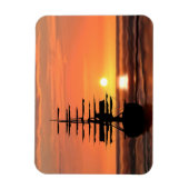 Schiff bei Sonnenuntergang Magnet Magneet (Verticaal)