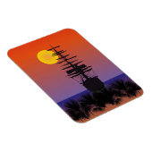 Schiff bei Sonnenuntergang Magnet Magneet (Rechterzijde)