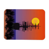 Schiff bei Sonnenuntergang Magnet Magneet (Horizontaal)