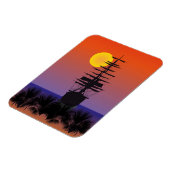 Schiff bei Sonnenuntergang Magnet Magneet (Linkerzijde)