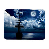 Schiff bei Vollmond Magnet Magneet (Horizontaal)