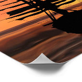 Schiff mit Sonnenaufgang Poster (Hoek)