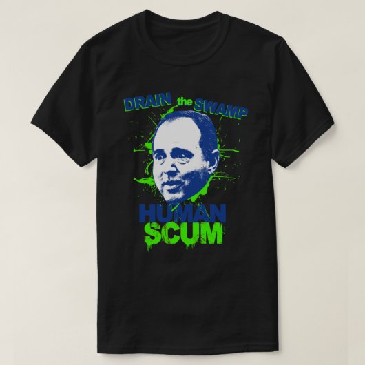 Schiff Shirt Human Scum Drain the Swamp Cla (Design voorkant)