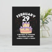 Schift van Leap Year 29 Celebration Kaart (Staand voorkant)