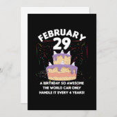 Schift van Leap Year 29 Celebration Kaart (Voorkant / Achterkant)