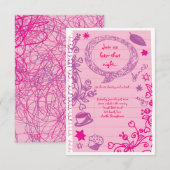 SCHIJBBELS OP NOTEPAPER Bat Bat Mitzvah Party Card Kaart (Voorkant / Achterkant)