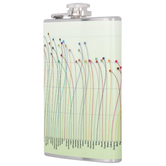 Schijf-fadediagram Flask Heupfles (Links)