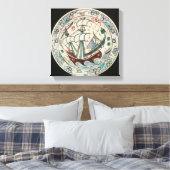 Schijf geschilderd met schip canvas afdruk (Insitu (Slaapkamer))