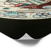 Schijf geschilderd met schip poster (Hoek)