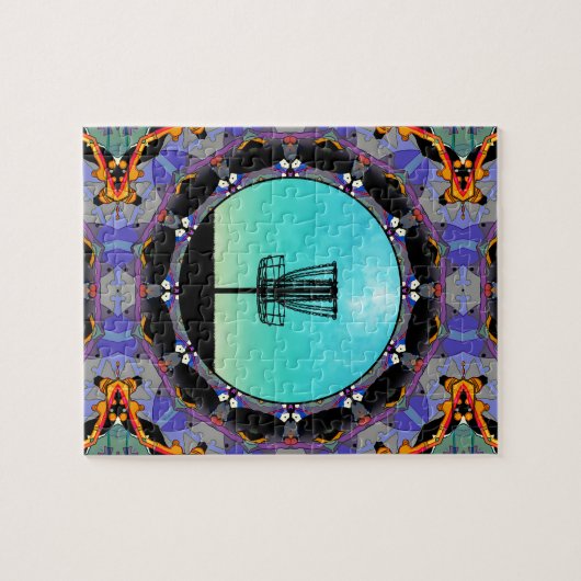 Schijf Golf Abstract mandje 3 Legpuzzel (Horizontaal)