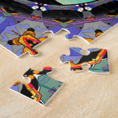 Schijf Golf Abstract mandje 3 Legpuzzel (Zijkant)