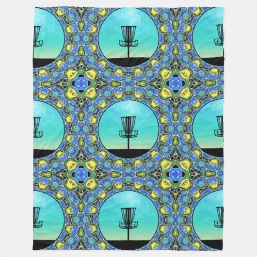 Schijf Golf Abstract mandje 5 Fleece Deken (Voorkant)