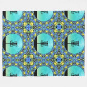 Schijf Golf Abstract mandje 5 Fleece Deken (Voorkant (Horizontaal))