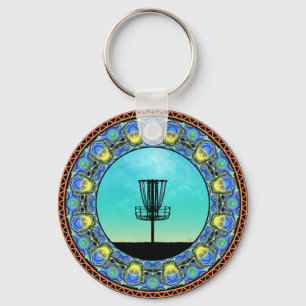 Schijf Golf Abstract mandje 5 Sleutelhanger