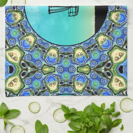 Schijf Golf Abstract mandje 5 Theedoek (Gevouwen)