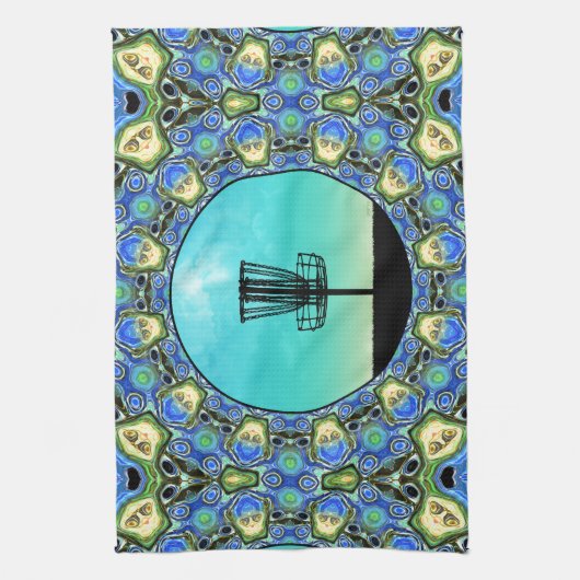 Schijf Golf Abstract mandje 5 Theedoek (Verticaal)