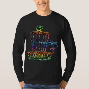  schijf Golf art Golfmandje kleurig T-shirt