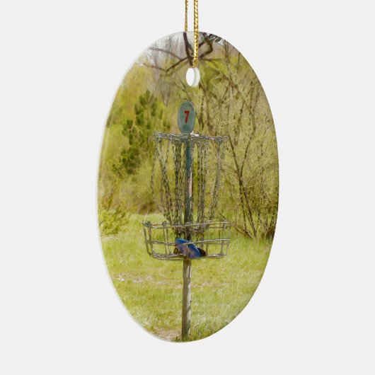 Schijf Golf Basket 7 Keramisch Ornament (Rechts)