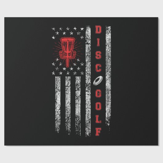 Schijf Golf Basket Flag Design Golfers VS vlag Cadeaupapier (Vlak)