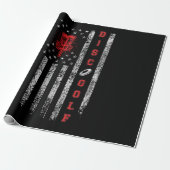 Schijf Golf Basket Flag Design Golfers VS vlag Cadeaupapier (Uitgerold)