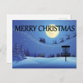 Schijf Golf Basket-kerstkaart Uitnodiging Briefkaart (Voorkant / Achterkant)