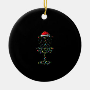 Schijf Golf Basket Santa Disk Golf Frisbee Golfer Keramisch Ornament