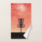 Schijf Golf Basket Silhouette Bad Handdoek (Handdoek)