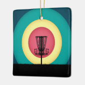 Schijf Golf Basket Silhouette Keramisch Ornament (Links)