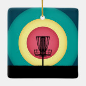 Schijf Golf Basket Silhouette Keramisch Ornament (Achterkant)