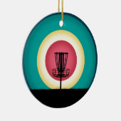 Schijf Golf Basket Silhouette Keramisch Ornament (Rechts)