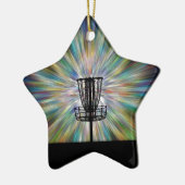 Schijf Golf Basket Silhouette Keramisch Ornament (Links)