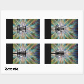 Schijf Golf Basket Silhouette Rechthoekige Sticker (Vel)