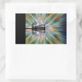 Schijf Golf Basket Silhouette Rechthoekige Sticker (Tas)