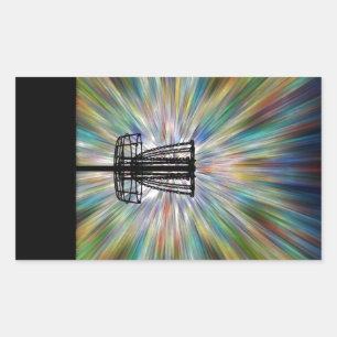 Schijf Golf Basket Silhouette Rechthoekige Sticker