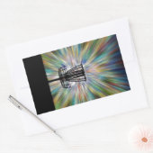 Schijf Golf Basket Silhouette Rechthoekige Sticker (Envelop)