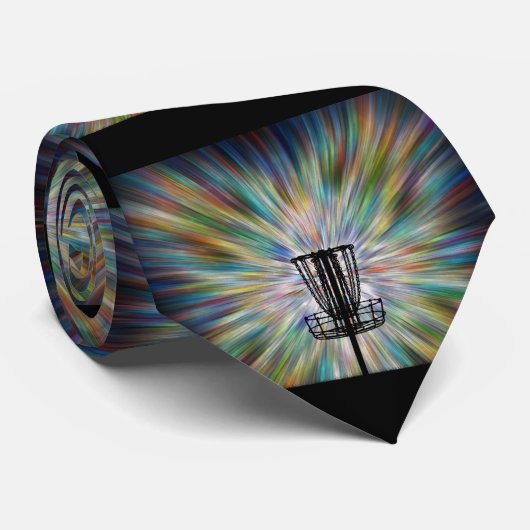 Schijf Golf Basket Silhouette Stropdas (Opgerold)