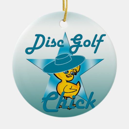 Schijf Golf Chick #7 Keramisch Ornament (Voorkant)