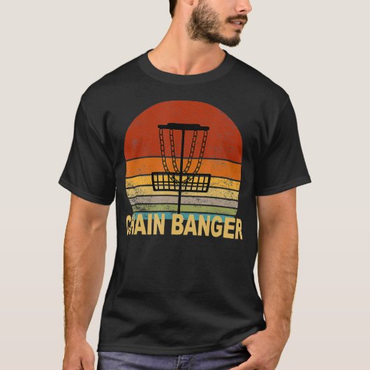 schijf Golf Dad Funny Chain Banger Basket T-shirt (Voorkant)