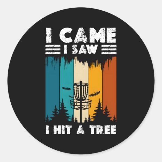 Schijf Golf Diskgolf Golf Ronde Sticker (Voorkant)