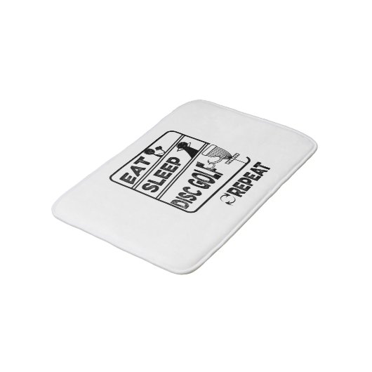 Schijf Golf Eat Sleep Herhalen Badmat (Gekanteld)
