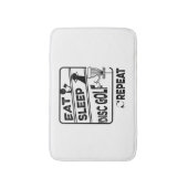 Schijf Golf Eat Sleep Herhalen Badmat (Voorkant Verticaal)