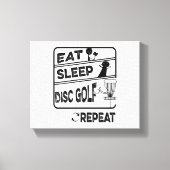 Schijf Golf Eat Sleep Herhalen Canvas Afdruk (Voorkant)