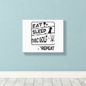 Schijf Golf Eat Sleep Herhalen Canvas Afdruk (Insitu (Houten vloer))