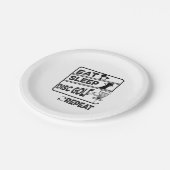 Schijf Golf Eat Sleep Herhalen Papieren Bordje (Gekanteld)