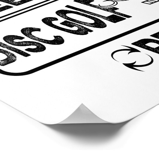 Schijf Golf Eat Sleep Herhalen Poster (Hoek)